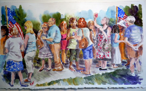 Voters Painting by Betsy Ford