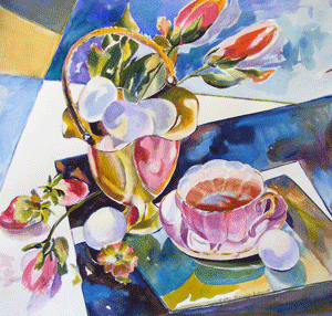 Pink Teacup by Lotte Herwig-Erhardt